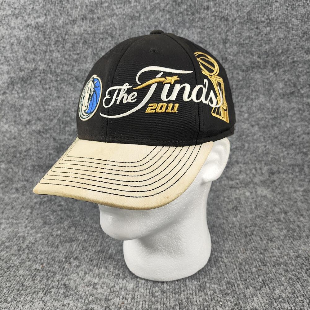 Dallas Mavericks Hat Cap Fitted Mens One Size Black NBA Basketball Adidas 2011